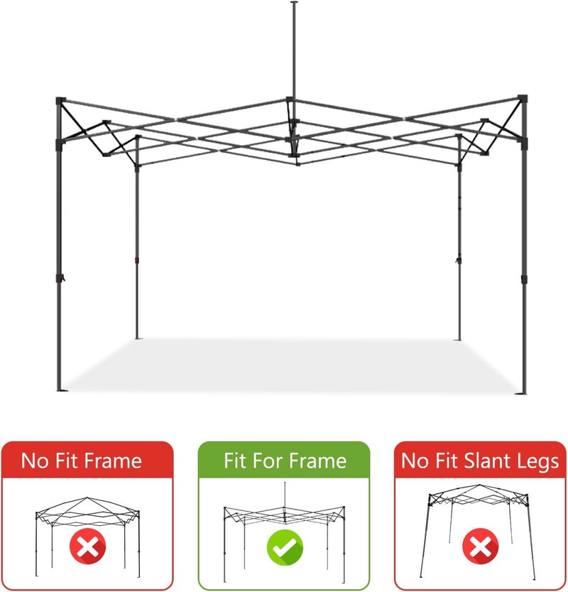 AbcCanopy Replacement Canopy Top for Pop Up Canopy Tent (10x10, White) - Image 2
